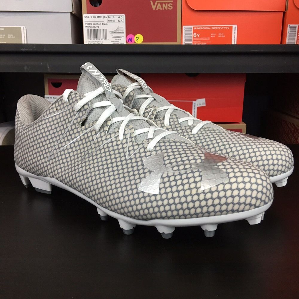 Under Armour UA‎ Nitro Low MC Football Cleats Men's Size 16 Silver